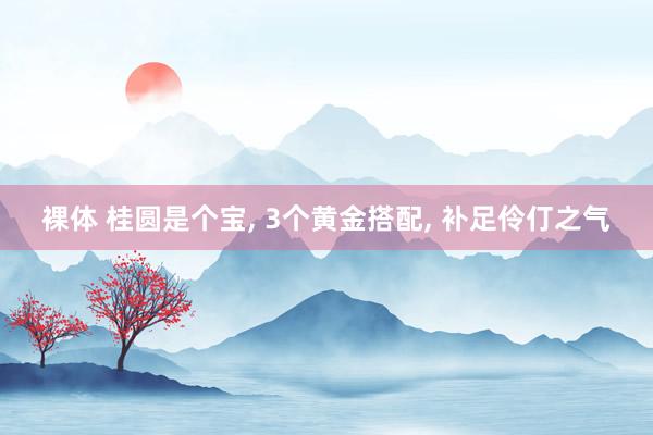 裸体 桂圆是个宝， 3个黄金搭配， 补足伶仃之气